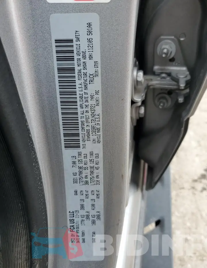 1C6SRFLT2LN243721 Photo# 12