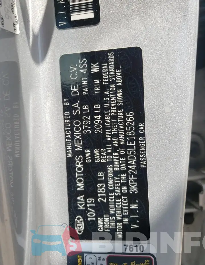 3KPF24AD5LE185266 Photo# 13