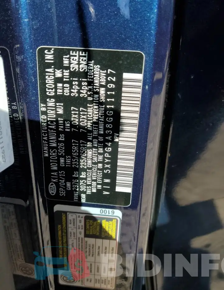 5XYPG4A38GG111927 Photo# 14