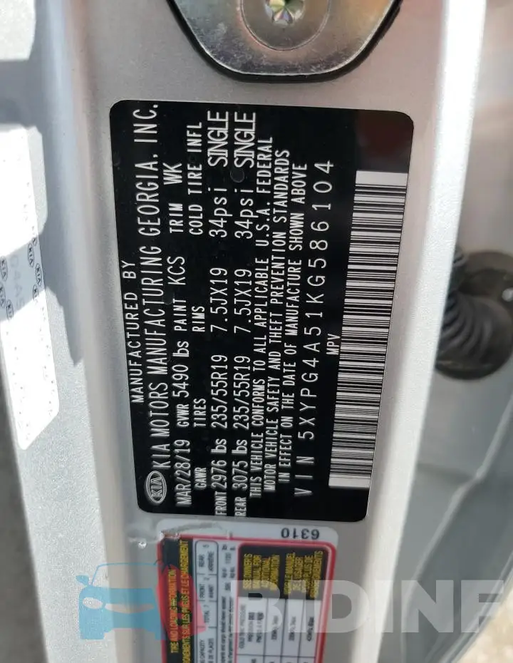 5XYPG4A51KG586104 Photo# 12