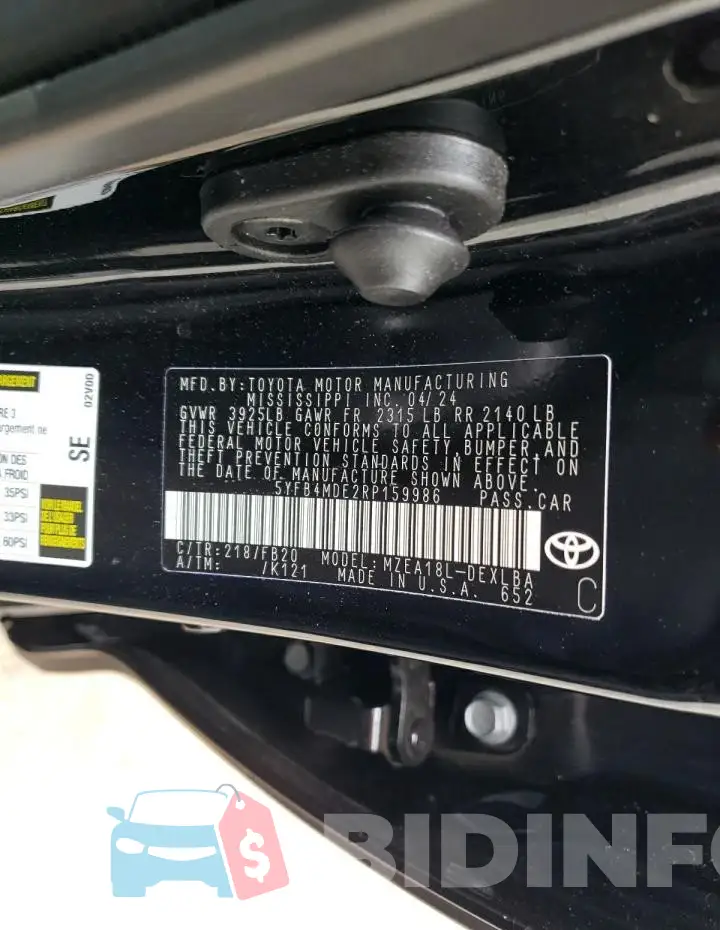 5YFB4MDE2RP159986 Photo# 12