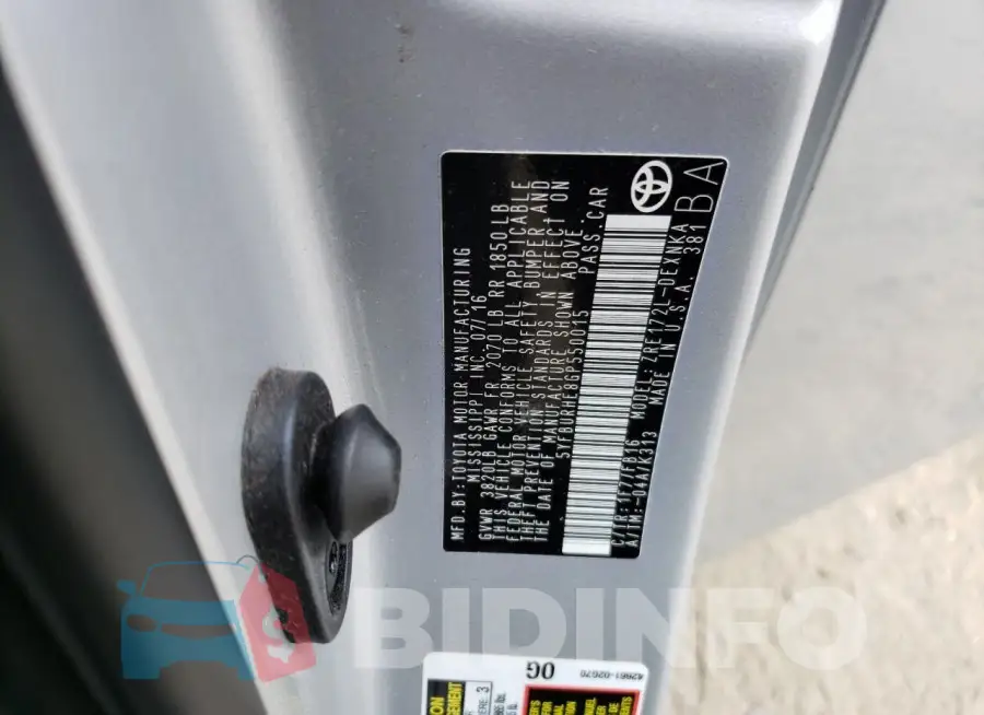 5YFBURHE8GP550015 Photo# 13