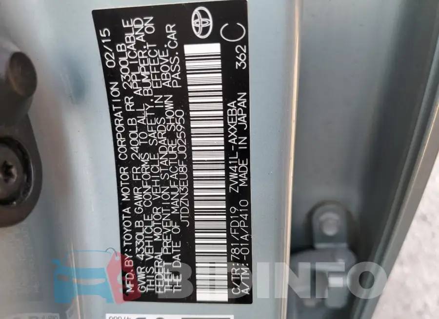 JTDZN3EU8FJ025950 Photo# 12