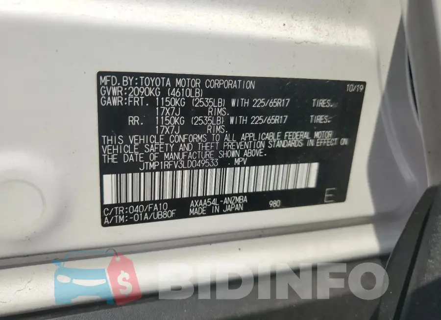 JTMP1RFV3LD049533 Photo# 13