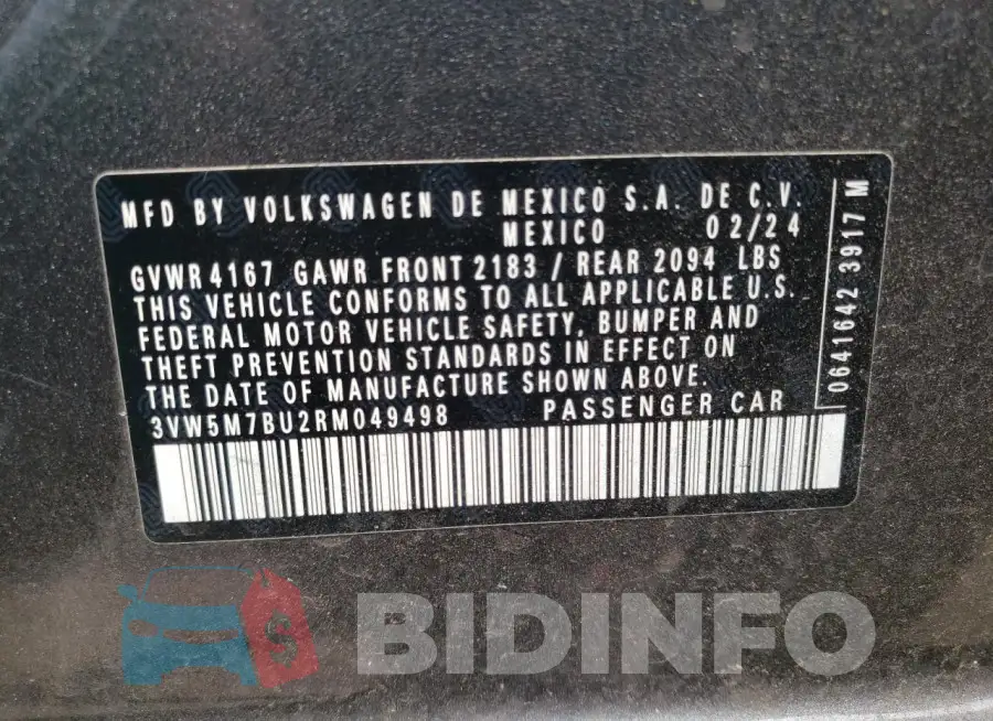 3VW5M7BU2RM049498 Photo# 12