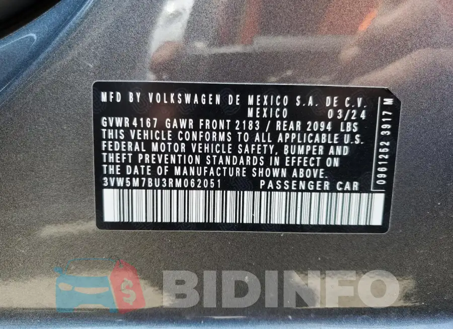 3VW5M7BU3RM062051 Photo# 13