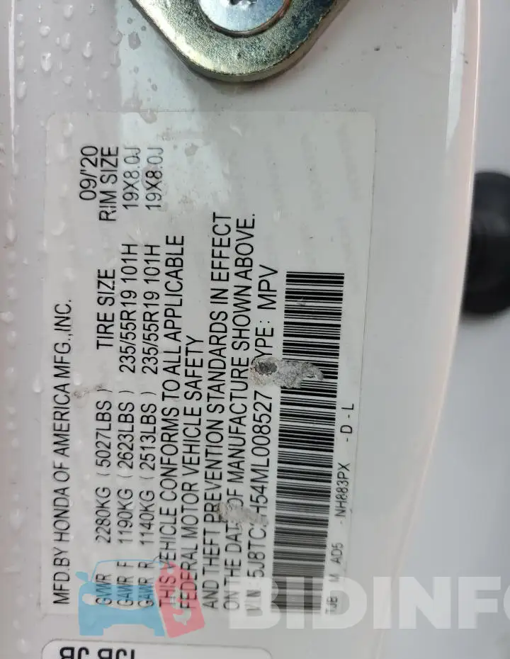 5J8TC2H54ML008527 Photo# 13