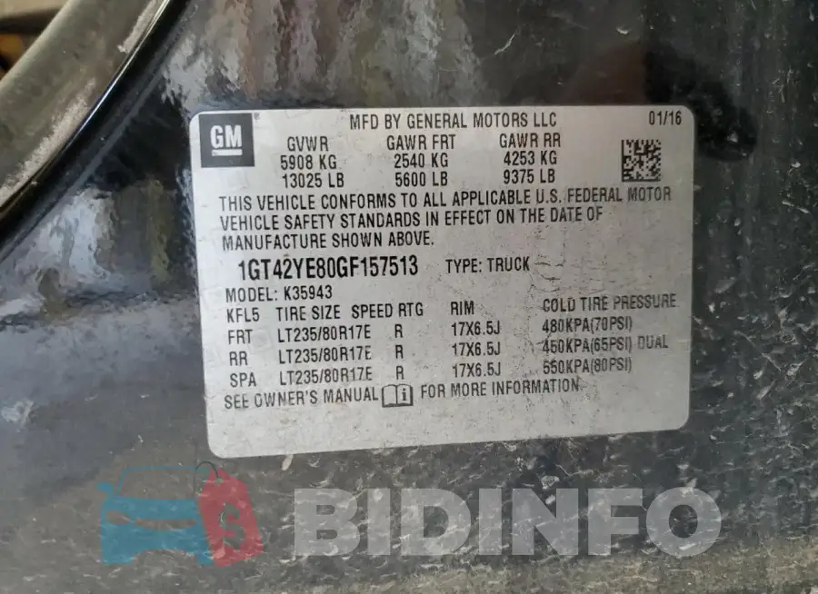 1GT42YE80GF157513 Photo# 12