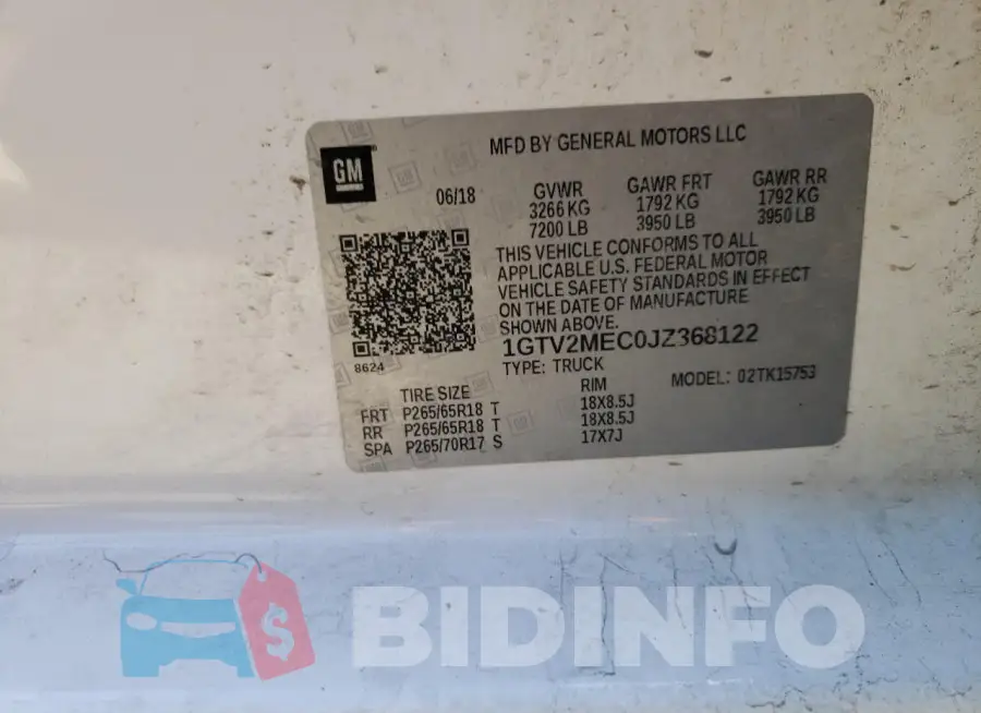 1GTV2MEC0JZ368122 Photo# 12