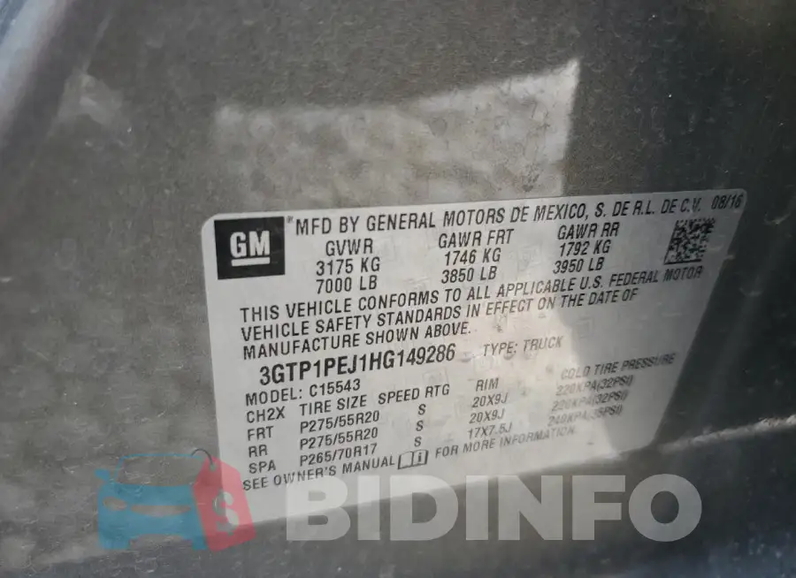 3GTP1PEJ1HG149286 Photo# 12