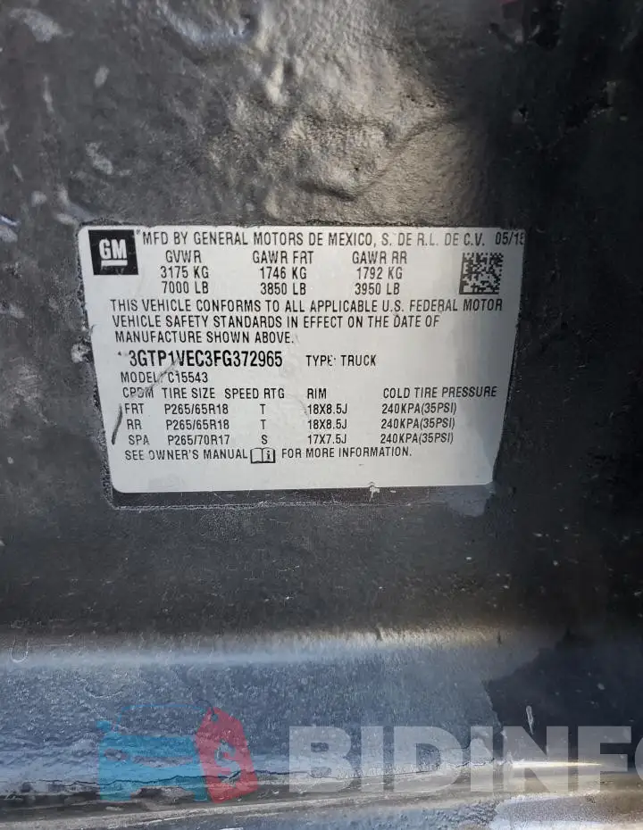 3GTP1VEC3FG372965 Photo# 12