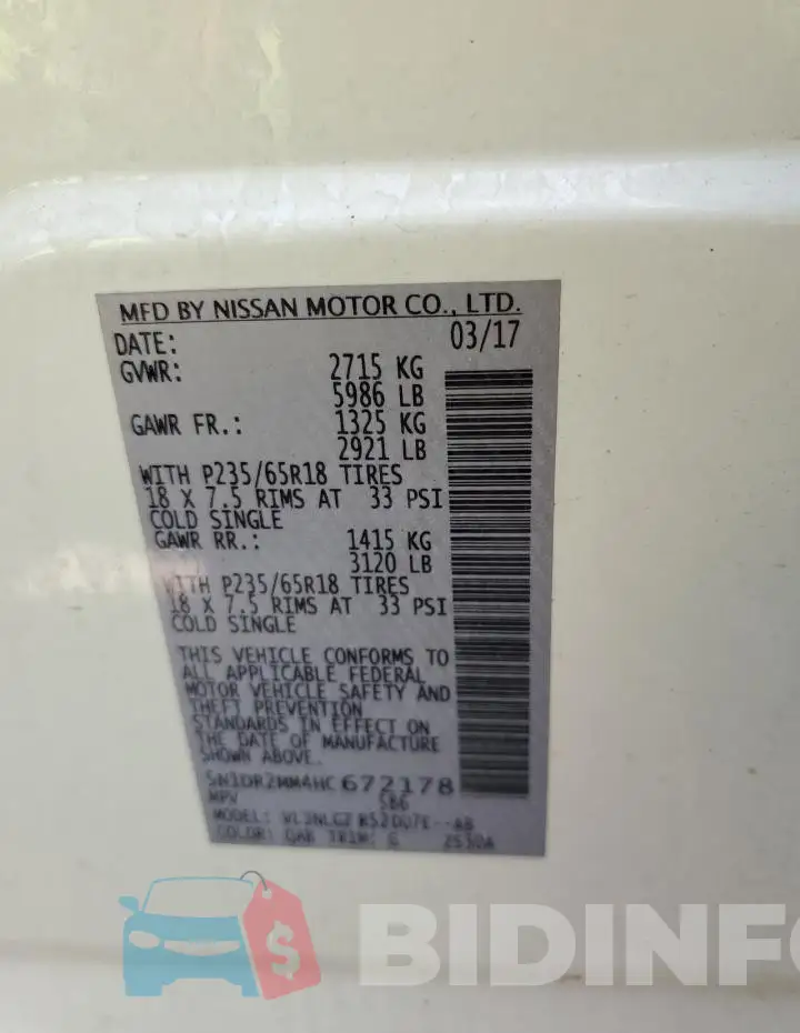 5N1DR2MM4HC672178 Photo# 14