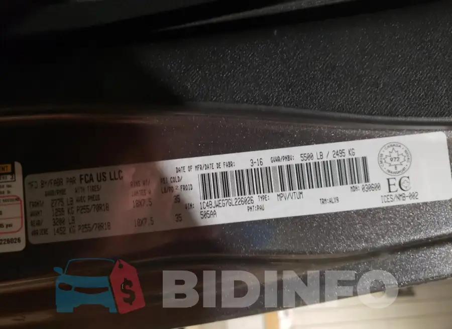 1C4BJWEG7GL226026 Photo# 13