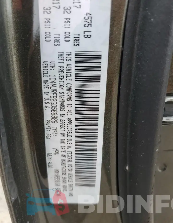 1C4NJRFB2GD566986 Photo# 12