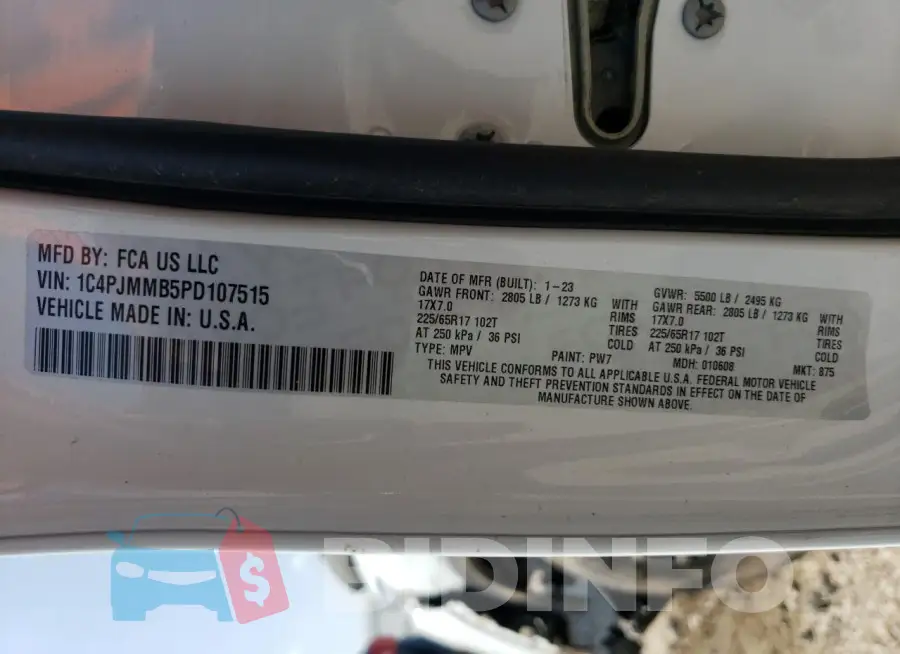1C4PJMMB5PD107515 Photo# 13