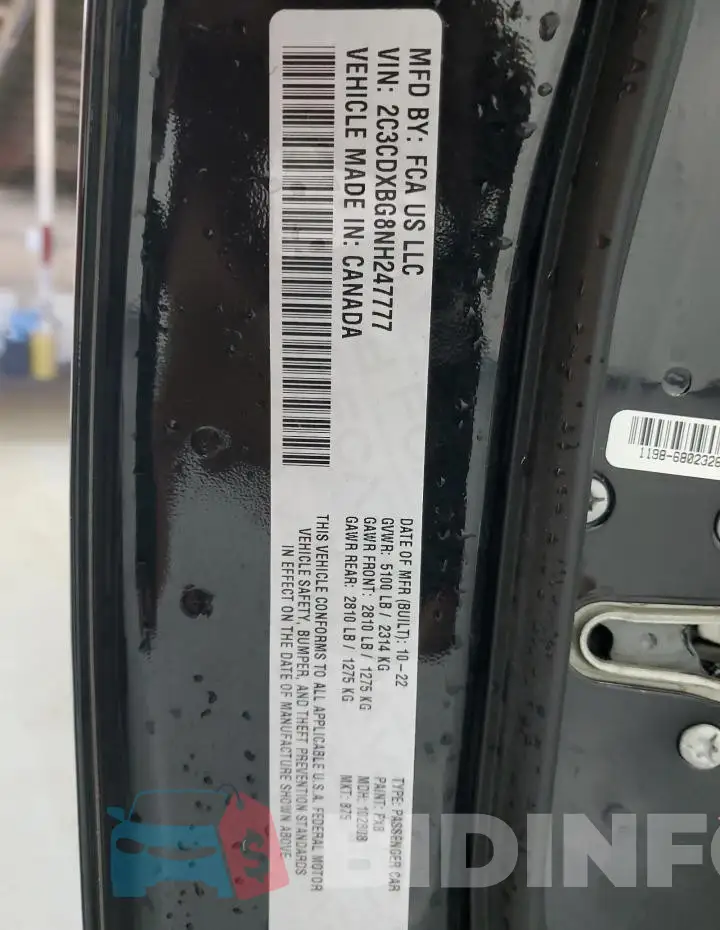 2C3CDXBG8NH247777 Photo# 13