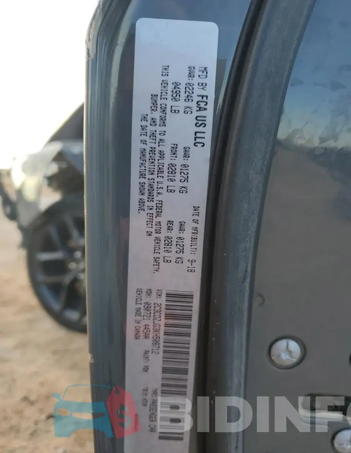 2C3CDZJG3KH508712 Photo# 12