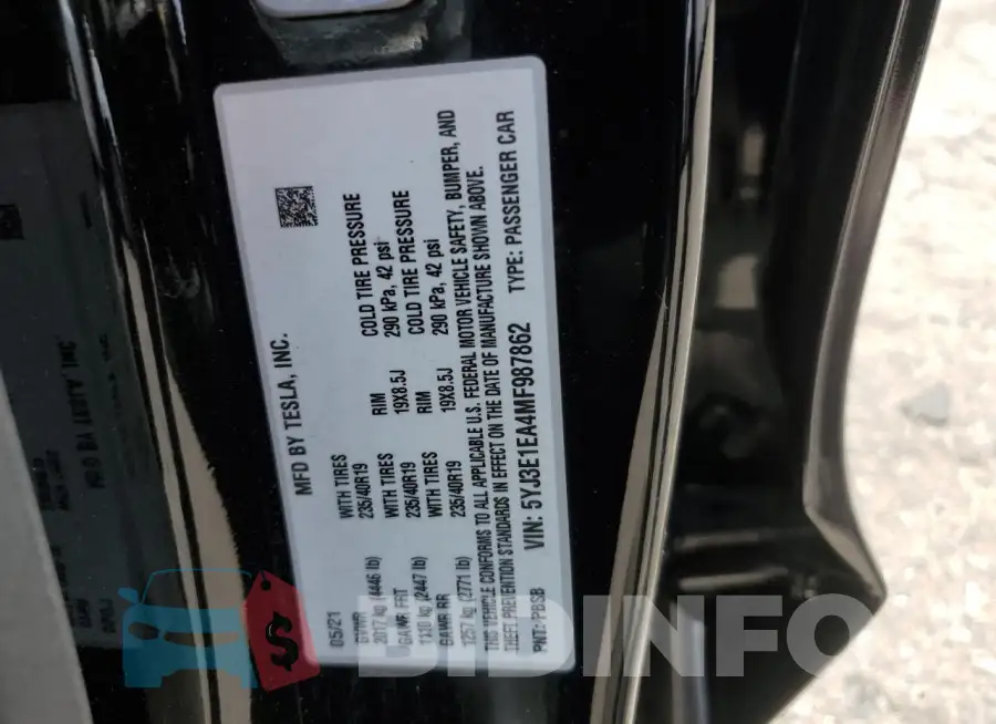 5YJ3E1EA4MF987862 Photo# 12