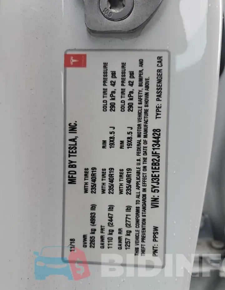 5YJ3E1EB2JF134428 Photo# 12