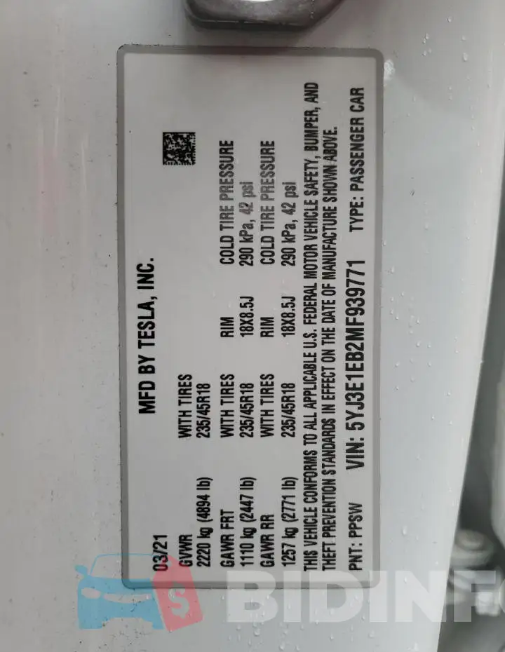 5YJ3E1EB2MF939771 Photo# 12