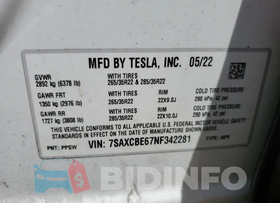 7SAXCBE67NF342281 Photo# 13