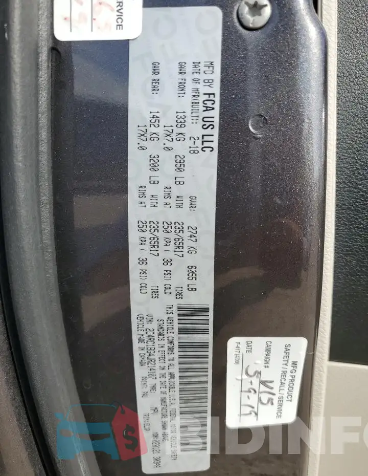 2C4RC1BG4JR214107 Photo# 13