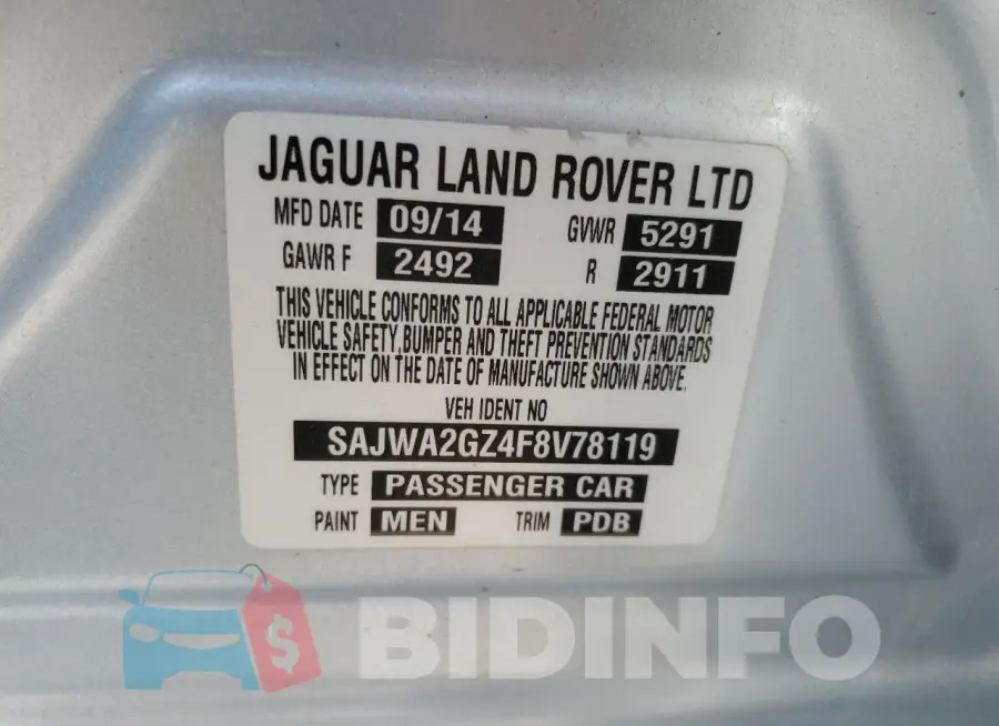 SAJWA2GZ4F8V78119 Photo# 12