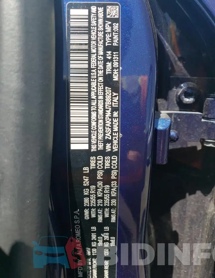 ZASFAKPN4J7B89207 Photo# 13
