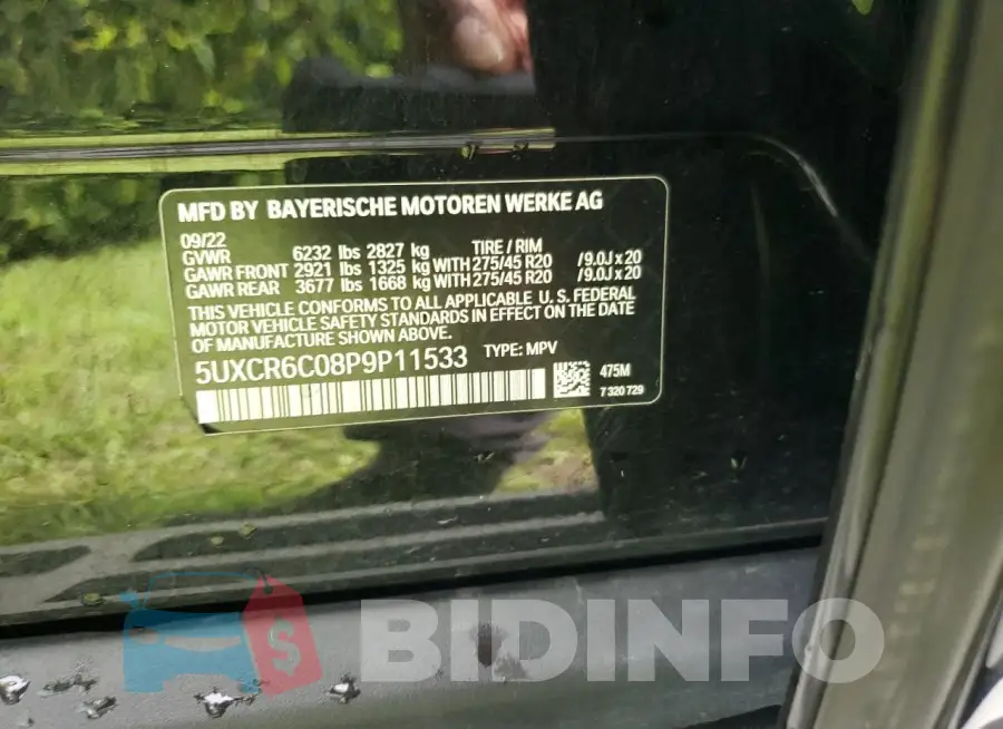 5UXCR6C08P9P11533 Photo# 13