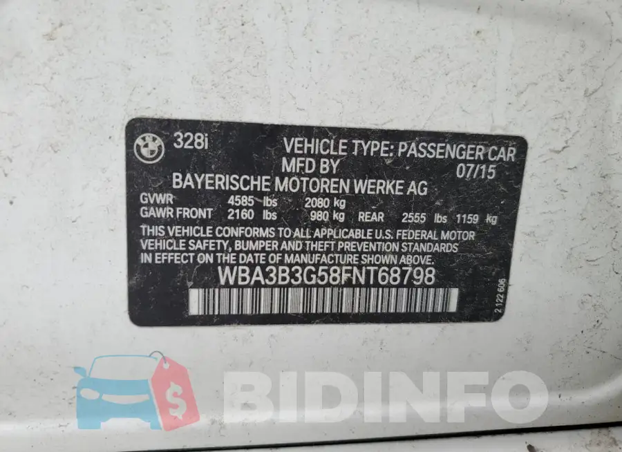 WBA3B3G58FNT68798 Photo# 13