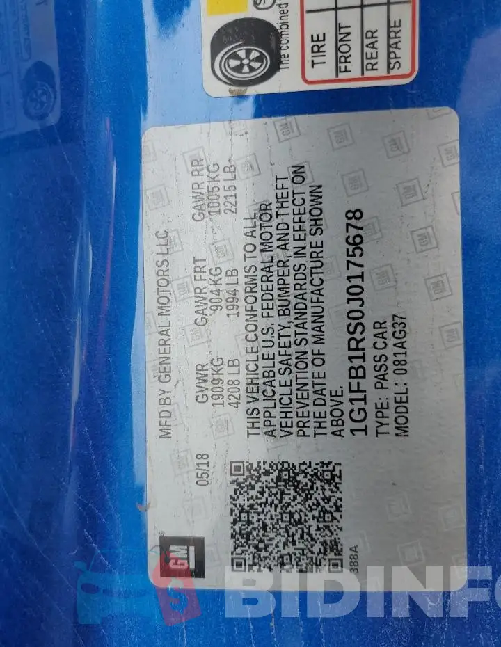 1G1FB1RS0J0175678 Photo# 12