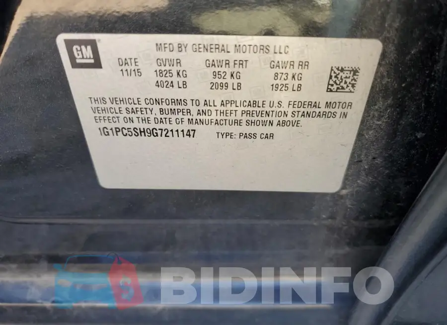 1G1PC5SH9G7211147 Photo# 13
