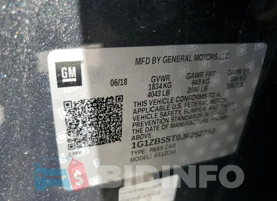 1G1ZB5ST0JF252750 Photo# 12