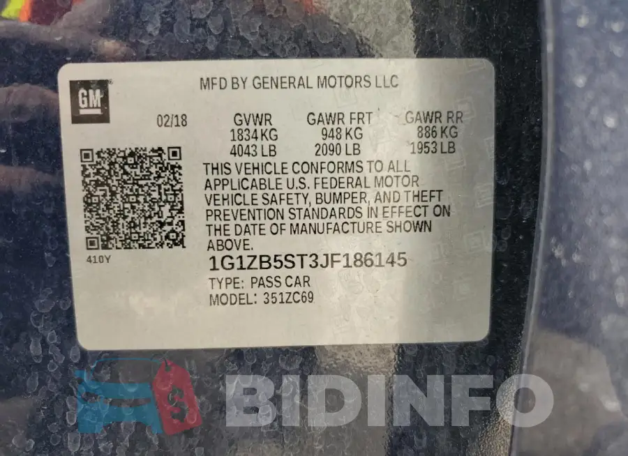 1G1ZB5ST3JF186145 Photo# 12
