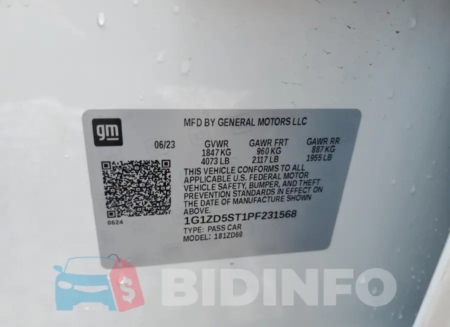 1G1ZD5ST1PF231568 Photo# 13