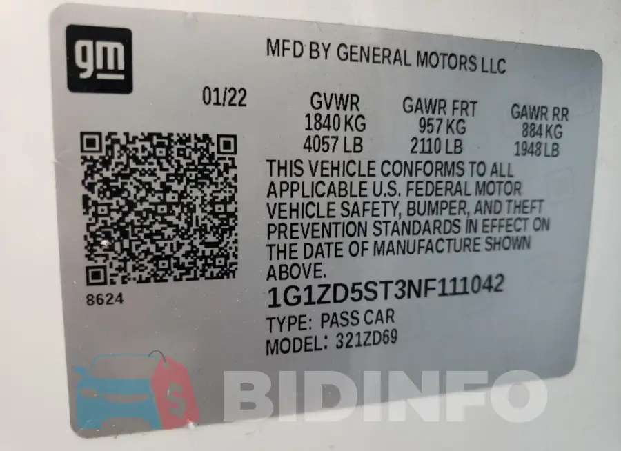 1G1ZD5ST3NF111042 Photo# 13