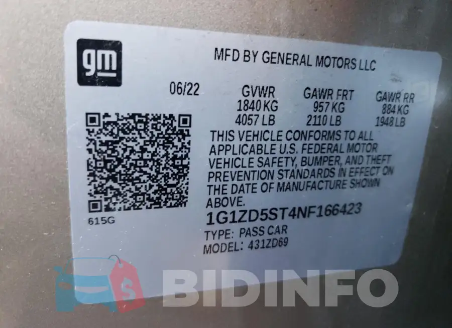1G1ZD5ST4NF166423 Photo# 13