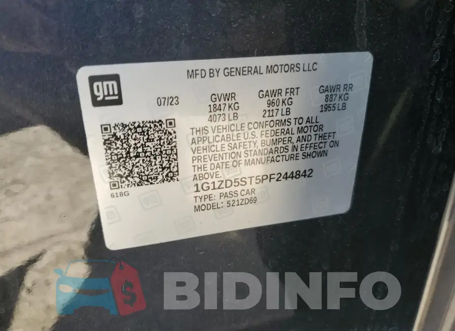 1G1ZD5ST5PF244842 Photo# 12