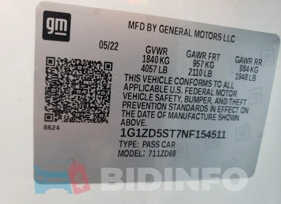 1G1ZD5ST7NF154511 Photo# 13
