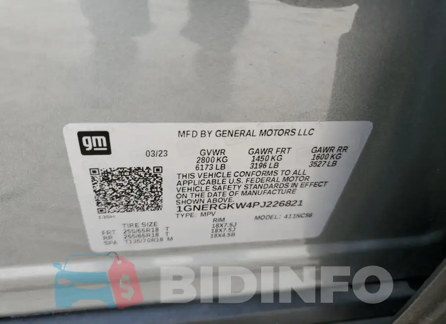 1GNERGKW4PJ226821 Photo# 14