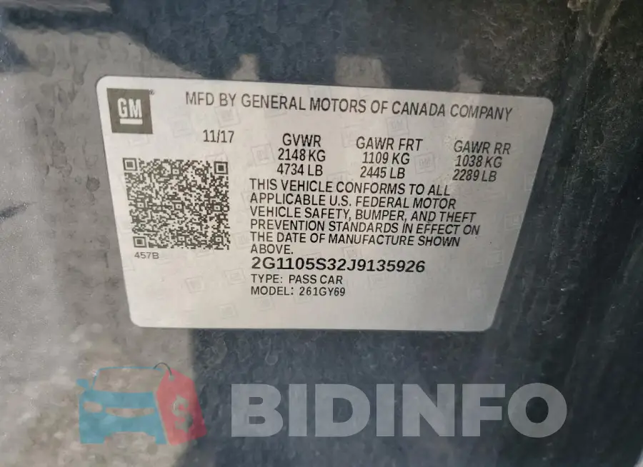 2G1105S32J9135926 Photo# 13
