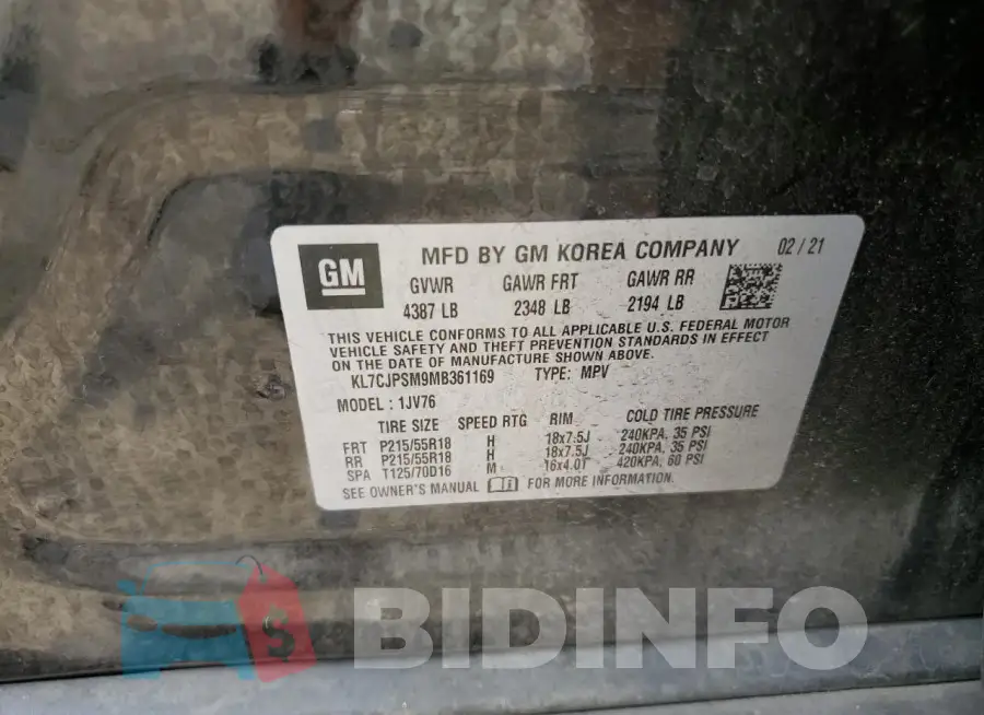 KL7CJPSM9MB361169 Photo# 13