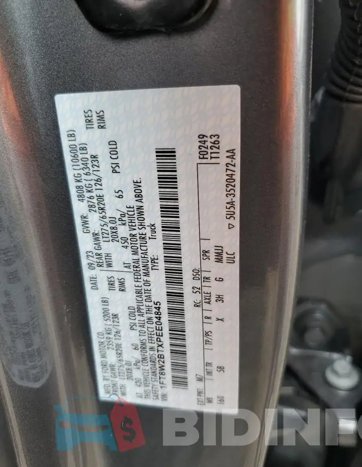 1FT8W2BTXPEE04845 Photo# 12