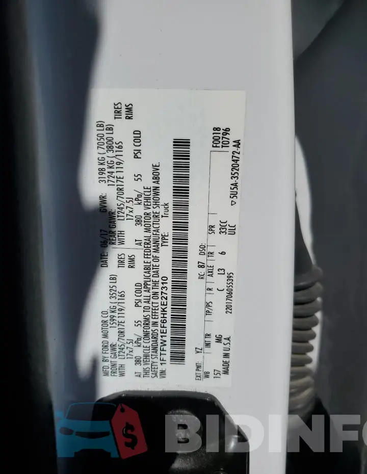 1FTFW1EF6HKE27310 Photo# 12