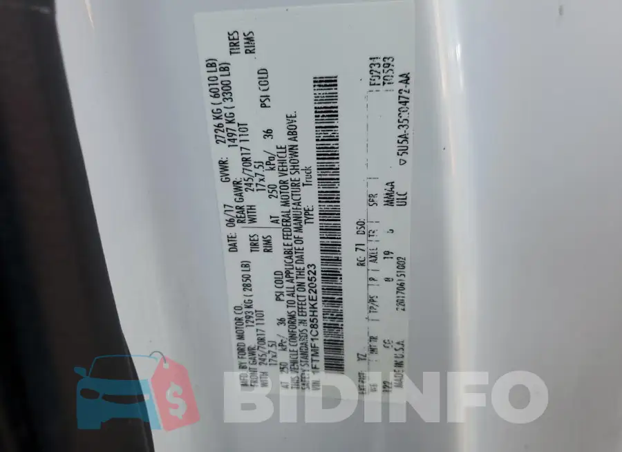 1FTMF1C85HKE20523 Photo# 13