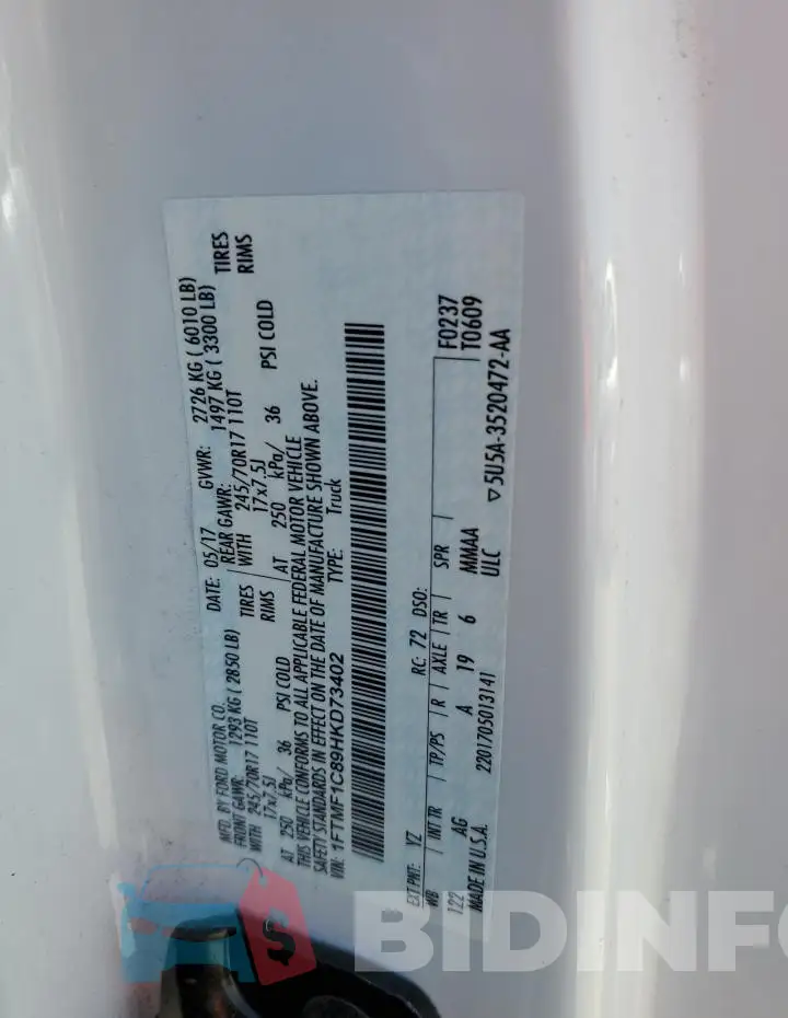 1FTMF1C89HKD73402 Photo# 12
