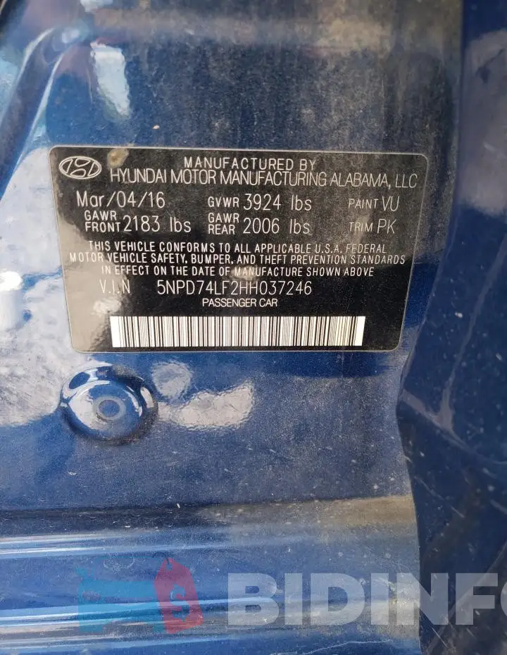 5NPD74LF2HH037246 Photo# 13