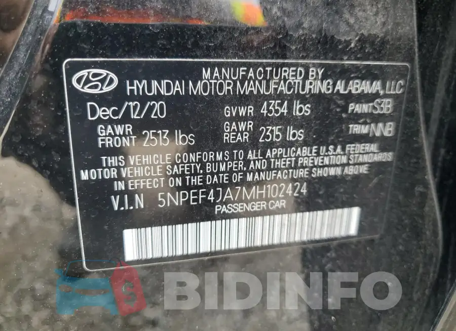 5NPEF4JA7MH102424 Photo# 13