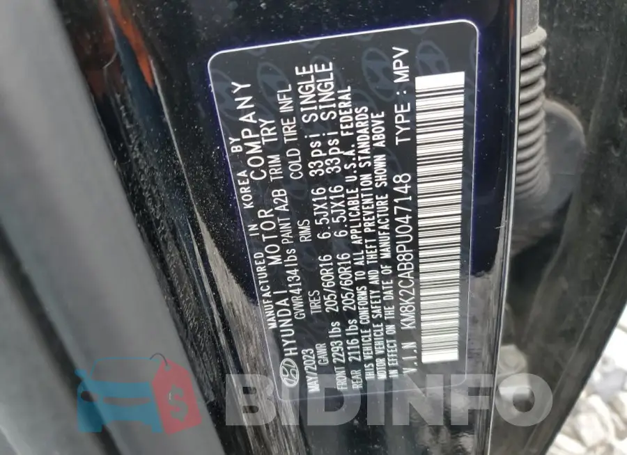 KM8K2CAB8PU047148 Photo# 14
