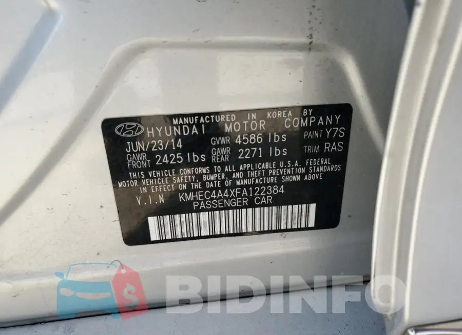 KMHEC4A4XFA122384 Photo# 13